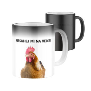 Magický keramický hrnek s potiskem Nesahej mi na vejce